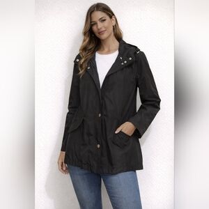 Anne Klein Black Rain/Utility Jacket